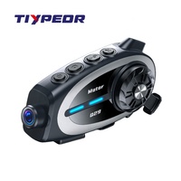 Casque de moto TIYPEOR Q29 avec caméra, interphone, réduction de bruit ENC, partage de musique