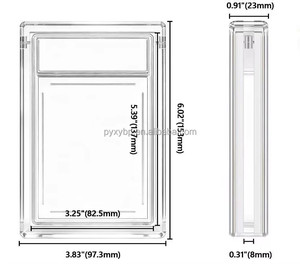 Boîte de présentation en acrylique transparente pour cartes Pokémon PSA CGC gradées 35PT, étui de rangement magnétique pour cartes de sport, protection UV - Product Image 2