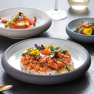 Service de vaisselle en céramique nordique décontracté pour restaurant <span class=keywords><strong>à</strong></span> thème, assiettes et plats en grès pour sushis, salades, apéritifs et fêtes - Product Image 4