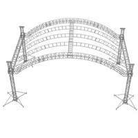 Sistema de armazón de techo curvo de aluminio para iluminación de escenarios, suspensión de sonido para DJ, espectáculos musicales al aire libre, stand de exhibición.