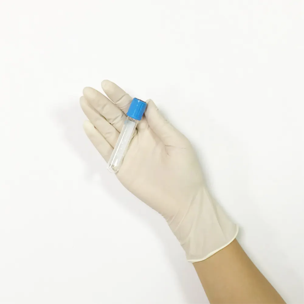 Toptan lateks toz Glovees tek kullanımlık tıbbi lateks sınav Glovees toz beyaz 9 inç uzun 5g doğal tek kullanımlık lateks