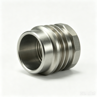 Manchon de couplage en alliage d'aluminium usiné CNC sur mesure, adaptateur de tube métallique usiné avec précision
