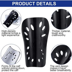 Espinilleras de fútbol juvenil Premium de 2 pares, Mangas de cojín protectoras transpirables de EVA para juegos de fútbol - Product Image 6