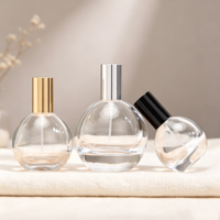 Flacon pulvérisateur de parfum sphérique en verre transparent 30ml 50ml 75ml 100ml vide avec impression personnalisée du logo pour emballage de parfum
