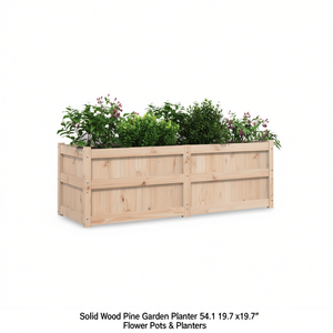 Fioriera da Giardino in Legno di Pino Massiccio 54.1x19.7x19.7 Vasi e Fioriere per Esterni - Product Image 1