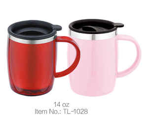 Modern Stainless Steel Double-Walled Insulated Tea <b>Mug</b> Office Coffee <b>Mug</b> Car <b>Mug</b> with Lid Leak-Proof <b>Large</b> Capacity Custom Logo - Product Image 1