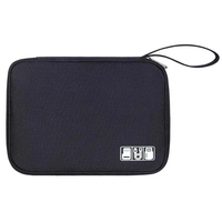Sac de rangement portable personnalisé pour câbles de voyage, pochette multi-compartiments pour chargeurs et cordons électroniques avec sangle de transport