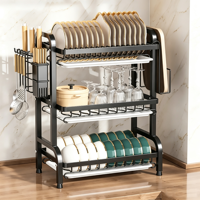 Égouttoir à vaisselle pour plan de travail de cuisine, plateau de drainage pour planche à découper, organisateur de rangement pour coin de comptoir de cuisine, gain de place