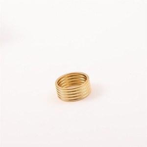 Anillo de Joyería Minimalista para Mujer, Accesorios, Anillos de Dedo de Aro Chapados en Oro - Product Image 3