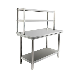Table de travail rectangulaire en acier inoxydable de style industriel avec étagères robustes pour cuisine de conteneur, cantine, <span class=keywords><strong>chef</strong></span>, production - Product Image 2