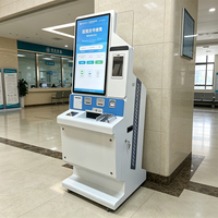 Kiosque médical multifonctionnel sur pied de 49 pouces pour l'enregistrement des patients à l'hôpital, prend en charge l'impression A4