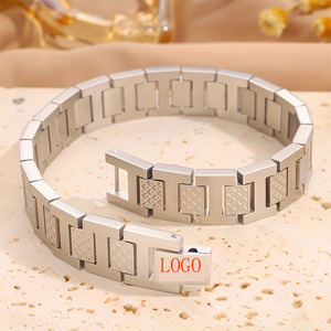 Bracciale da Uomo Punk a Coccodrillo Marchio LS in Acciaio Inossidabile Anti-Appannamento Oro 18k <span class=keywords><strong>Argento</strong></span> Nero - Product Image 3