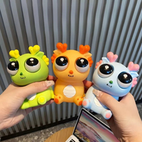 Jouet à presser Pop Eye en forme d'animal de dessin animé (Dragon, Panda, Chenille) – Jouet anti-stress et de décompression pour enfants et étudiants – Cadeau idéal