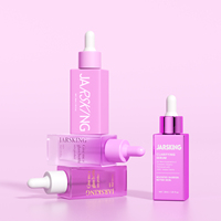 Flacon de sérum pour soins de la peau en verre coloré avec logo personnalisé, 20 ml, 30 ml, carré, luxueux, vide, flacon compte-gouttes pour huile essentielle cosmétique givré