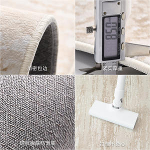 พรมห้องนั่งเล่นหรูหรา รูปทรงสี่เหลี่ยมผืนผ้า สีครีม สไตล์โมเดิร์น พิมพ์ลายดิจิทัล ทอด้วยเครื่องจักร ซักได้ เหมาะสำหรับห้องนั่งเล่นและห้องนอน - Product Image 3