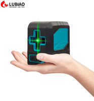 Mini niveau laser vert à 2 lignes, fonctionnant sur piles, outil de nivellement précis, professionnel pour les sols, les murs et les carreaux