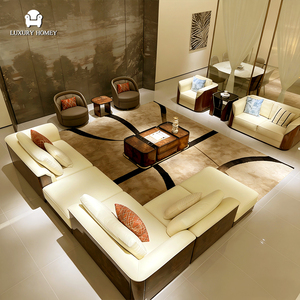 Juego <span class=keywords><strong>de</strong></span> Sofás <span class=keywords><strong>de</strong></span> Diseño Italiano <span class=keywords><strong>de</strong></span> Primera Calidad, Muebles <span class=keywords><strong>de</strong></span> Lujo para Villa, Mesa <span class=keywords><strong>de</strong></span> Centro Moderna <span class=keywords><strong>de</strong></span> Madera Maciza Enchapada, Personalización para Sala <span class=keywords><strong>de</strong></span> Estar - Product Image 1