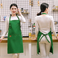 Tablier en toile Polyester et coton de haute qualité, 1 pièce, réutilisable, pour l'art des ongles et la cuisine