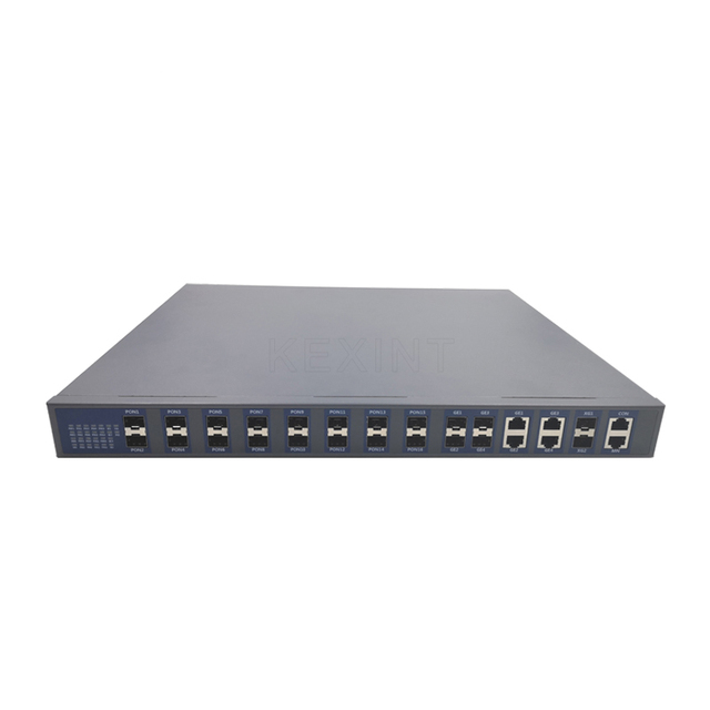 KEXINT 16 Port GPON EPON OLT 1RU19 Inch 4*10GE SFP FTTH 1 Console Port 4*1000m Base-X Modular Power Supply Type C Management