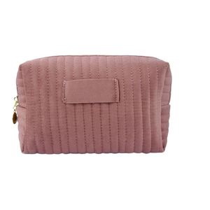 Grande trousse de maquillage en velours côtelé, pochette zippée portable, organiseur de cosmétiques de voyage pour femmes - Product Image 1