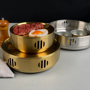 Xách tay rotundity thép không gỉ cách điện thực phẩm ấm hơn lò với Windproof nắp, nến nước nóng cho cắm trại bên vườn - Product Image 2