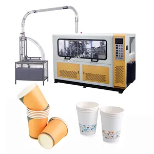 Otomatik orta kağıt bardak makinesi tek kullanımlık kağıt bardak makinesi kahve fincanı makinesi otomatik