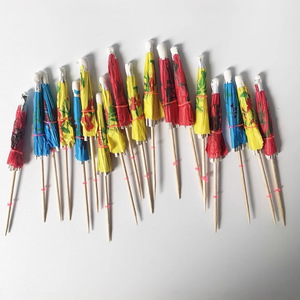 Colorful Toothpick Umbrella Cocktail Straw Set Disposable Party Decoration 8cm Wide Zhejiang Origin - Product Image 3