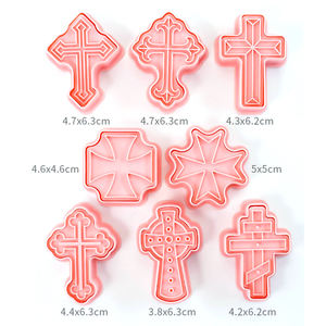 Moule à biscuits en plastique pour la fête de Noël Ramadan, 8 pièces, croix rose 3D, 10 pièces - Product Image 6