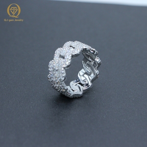 Bague cubaine Hip Hop pour homme en or 10k 14k 18k et platine, sertie de diamants de laboratoire VVS, certifiés IGI, directement de l'usine - Product Image 2