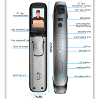 Serrures intelligentes à reconnaissance faciale 3d pour porte d'entrée Serrure de porte intelligente numérique sans clé Wifi Tuya Smart avec caméra et empreinte digitale