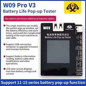 OSS W09 Pro V3 Testeur d'efficacité <span class=keywords><strong>de</strong></span> batterie Pop-up pour <span class=keywords><strong>IPhone</strong></span> 11-15 Series Solve Window Pop-up Modifier la réparation <span class=keywords><strong>de</strong></span> l'efficacité <span class=keywords><strong>de</strong></span> la batterie - Product Image 2