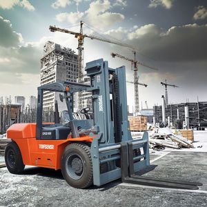 Precio de fábrica confiable EPA Euro 5 Estándar 10 Ton 6m Elevación 10000kg Carretilla elevadora diesel 10 t con horquilla para uso en construcción - Product Image 1