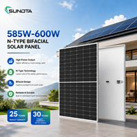Module photovoltaïque bifacial de type N de qualité supérieure 585W-595W |   Panneau solaire monocristallin pour une production d'énergie à haut rendement