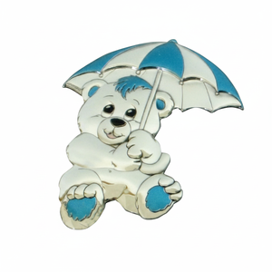 Ombrello BLAZON BEAR Azzurro per Statuine e Giocattoli Natalizi - Product Image 2