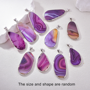 Collar con colgante de piedra natural duradero de moda para mujer de forma Irregular para fabricación de joyas - Product Image 6