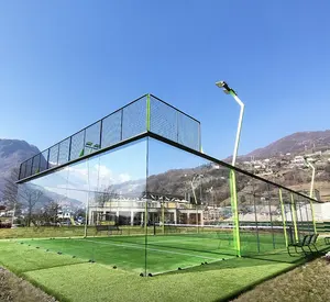 14 anni Wpt ha approvato 2024 di fabbrica di nuovo Design caldo vendita portatile panoramico Padel campo da Tennis con copertura del tetto padel prezzo