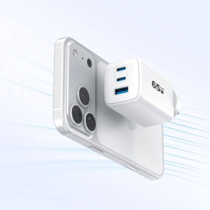 Adaptateur de charge rapide KYT 65W UK 3 broches Type C pour ordinateur portable, compatible <span class=keywords><strong>Apple</strong></span> et Samsung - Product Image 1