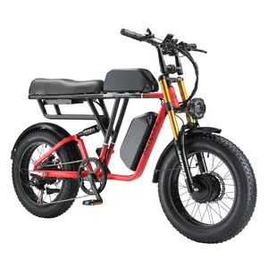 Penjualan Langsung dari Pabrik KETELES KS600 E-bike Motor Ganda 125W Baterai Ganda 15AH Sepeda Listrik Ban Lemak Sepeda Listrik