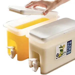 3.5L Koelkast Keuken Plastic Koud Water Sap Melk Opslag Waterkoker Jug Tank Met Kraan