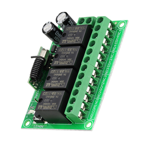 מתגי שלט רחוק DC12V 4 ערוצים עם קוד למידה שלט רחוק אלחוטי RF 4 ערוצים למרחקים ארוכים דלתות וחלונות - Product Image 5