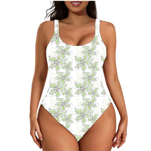 Costume da bagno intero senza maniche con stampa hawaiana per bambine/donne, produzione di massa 2026 - Bikini da spiaggia per ragazze - Product Image 3