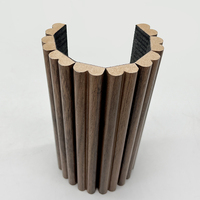 Panneau mural acoustique flexible moderne pour hôtel, demi-rond en MDF, avec isolation phonique, design 3D écologique pour appartement