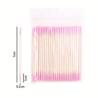 100 PIÈCES Poussoirs à cuticules professionnels en plastique, bois et coton, à double tête, pour le nettoyage des ongles et le nail art