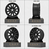 Jantes en aluminium forgé 6061-T6 noir mat à rayons multiples de 17 à 22 pouces pour Mercedes-Audi, pour la vente en gros personnalisée (OEM)