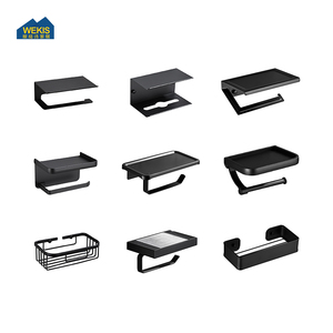 WEKIS Homebasics-<span class=keywords><strong>portarrollos</strong></span> de inodoro Strex Pasper, <span class=keywords><strong>portarrollos</strong></span> de papel higiénico negro húmedo Tra con estante incorporado <span class=keywords><strong>sin</strong></span> perforación - Product Image 1