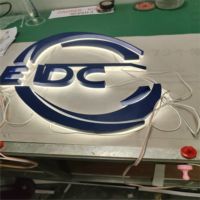 Enseigne Daco OEM/ODM personnalisable en acier inoxydable rétroéclairée pour bar/café, avec design gratuit, étanche IP65, publicitaire