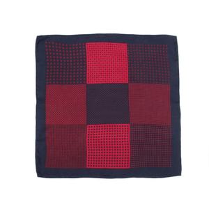 مخصص طباعة الحرير متعدد الألوان حافة عادي أحمر جيب الساحات منديل الأعمال - Product Image 2