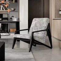 Fauteuil de loisirs moderne en chêne nordique, amovible, pour cour, villa, jardin, hôtel, salle d'exposition, bureau de vente, balcon, mobilier d'extérieur