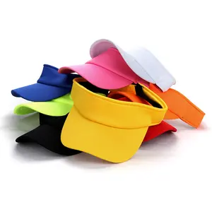 Top moda prezzo basso visiera parasole cappello personalizzato ricamo stampa logo 100% cotone poliestere all'ingrosso cina visiera parasole cappello