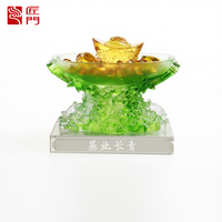 Cercle en verre cristal fait main, motif végétal, cadeaux haut de gamme pour salon, bureau, style ethnique créatif